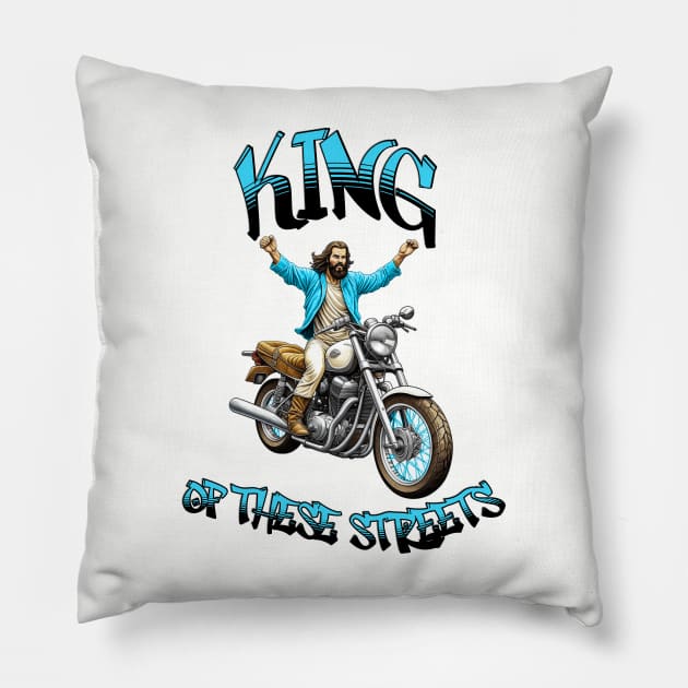 KING OF THESE STREETS-Jesus Pillow by Tripnotic