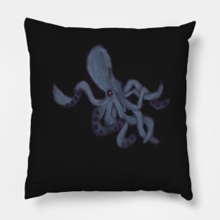 Mysterious Blue Octopus Pillow