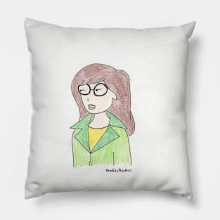 Daria (white background) Pillow