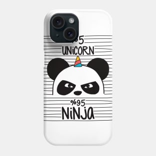 Ninja x Unicorn Cute Panda Funny Kids Girls Design Phone Case