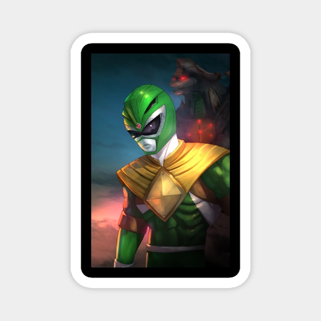 Green Ranger / Dragon Ranger Magnet by EvoComicsInc