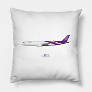 Illustration of Thai Airbus A350 Pillow