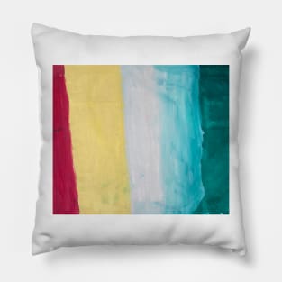 Five Different Style Square like Shapes Three like Colourful Shapes And two like Shapes With Light Colours Pillow