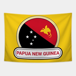 Papua New Guinea Country Badge - Papua New Guinea Flag Tapestry