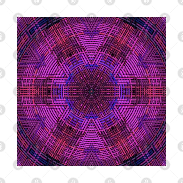 Weave Mandala Pink Purple and Blue by WormholeOrbital