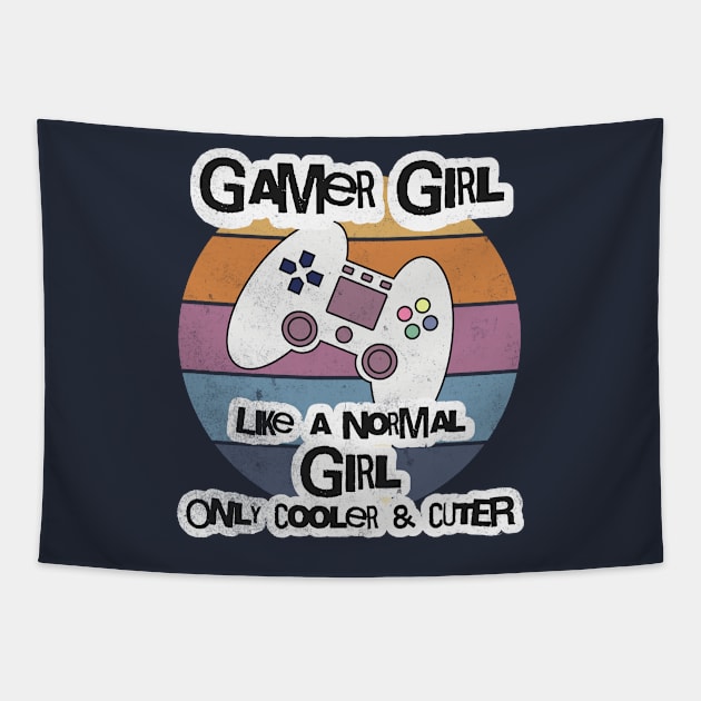 Gamer Girl Tapestry by MonkeyLogick