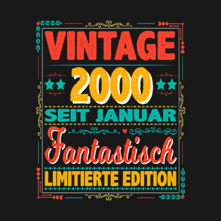 Januar 2000 Vintage Fantastisch 24 Jahren Mann Frau Geburtstag T-Shirt