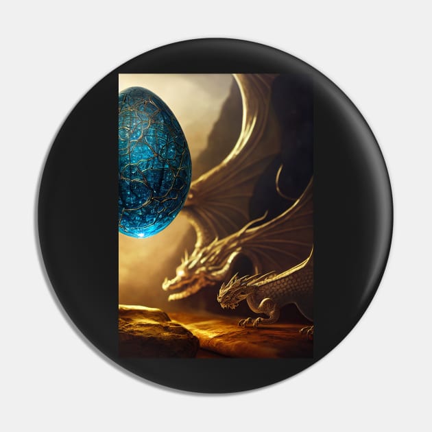 Blue Dragon Egg Pin by natural-20s