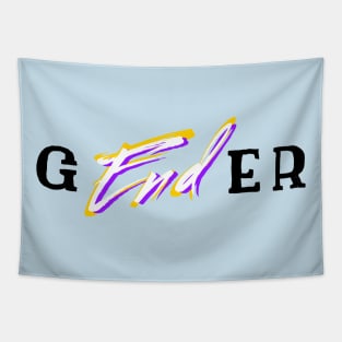 End Gender Enby - Nonbinary Pride Colors Tapestry