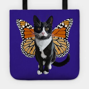 Bicolor Tuxedo Monarch Flitter Kitty Tote