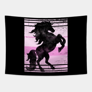 Pink Horse Retro Tapestry