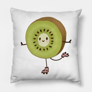 Roller Skating Kiwi Pillow