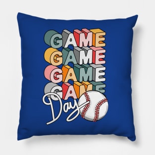 Game Day Baseball Art Pillow