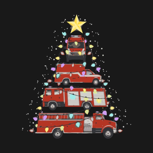 Firefighter Fire Truck Tree Santa Light by Weirdcore