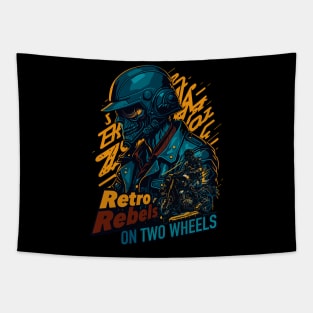 Retro Rebels on Two Wheels! Tapestry