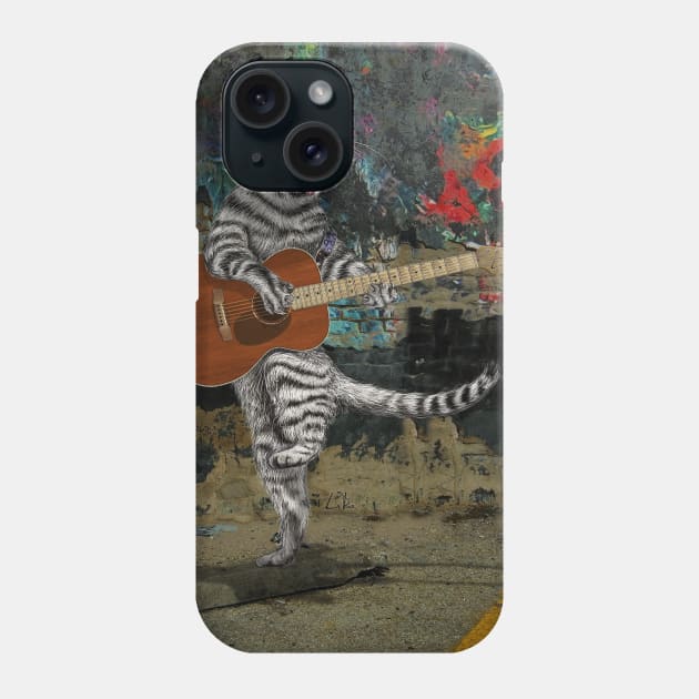 Buskers Acousti-Cat Guitar Phone Case by Dual Rogue