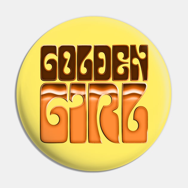 Golden Girl //// Retro 80s Aesthetic Pin by DankFutura