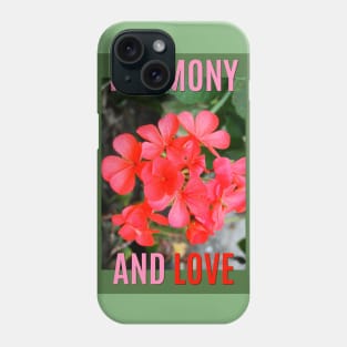 Harmony and love with red blossom Phone Case