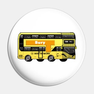 Bury Transport for Greater Manchester (TfGM) Bee Network yellow bus Pin