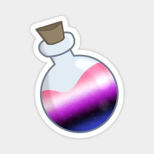 Genderfluid Pride Potion Bottle Magnet