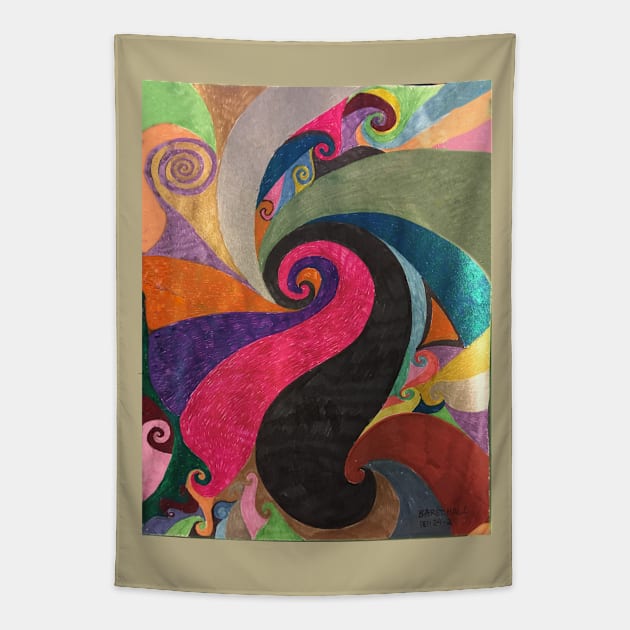 Bright Whorl II Tapestry by Barschall