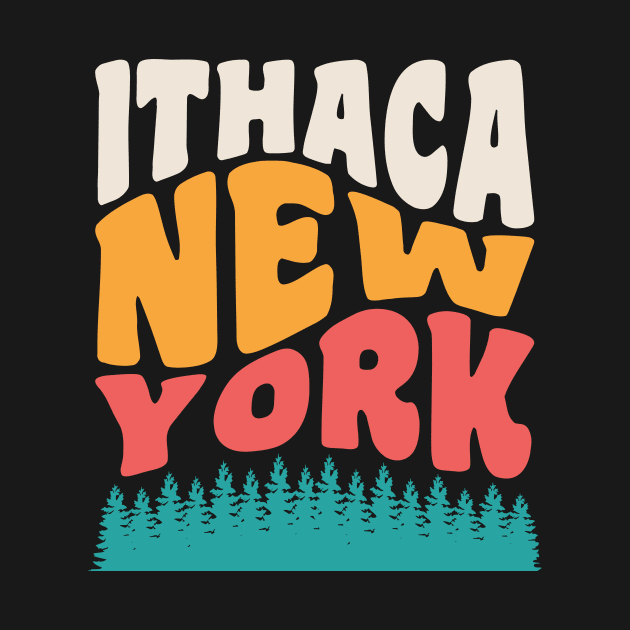 Ithaca New York State Parks Hiking Camping by PodDesignShop