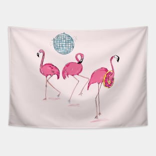 Flamingo Flashy Dance Tapestry