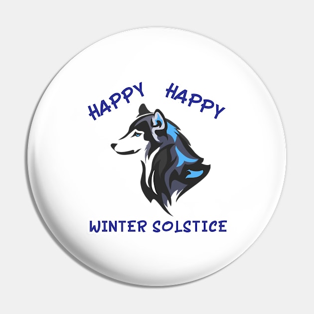Winter Solstice 2018 Tshirt Yule Holiday Season | Dog Husky Pin by TellingTales