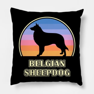Belgian Sheepdog Vintage Sunset Dog Pillow