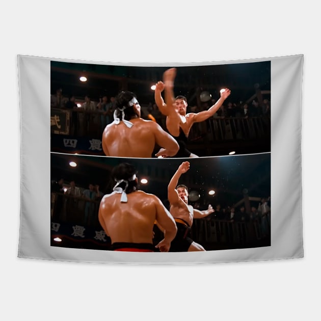 VAN DAMME SCAMS - JCVD Tapestry by Diyutaka