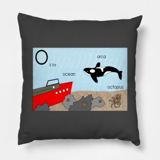 o is for ocean Pillow