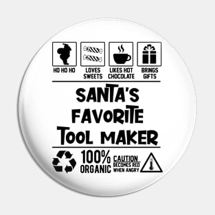 Santa's Favorite Tool Maker Santa Claus Pin