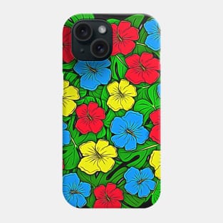 Hibiscus & Monstera Design Phone Case