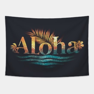 Aloha Hawaiian Retro Vintage Style Tapestry