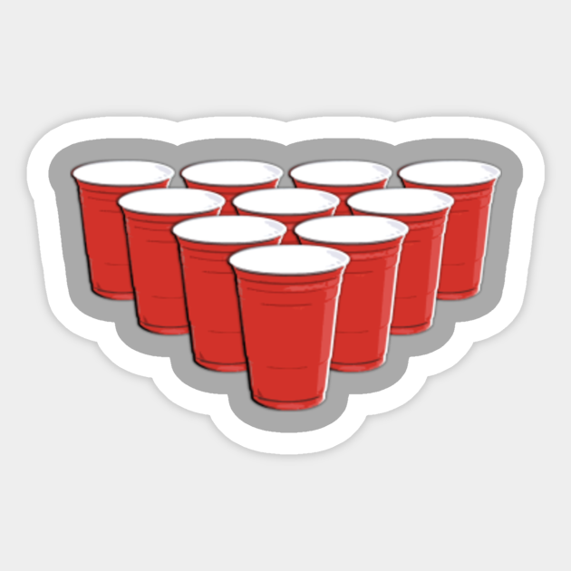 Beer Pong Solo Sticker Teepublic