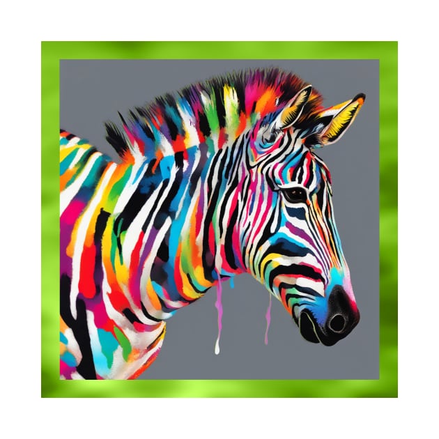 rainbow zebra by poupoune