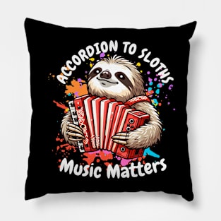 Accordion sloth Pillow