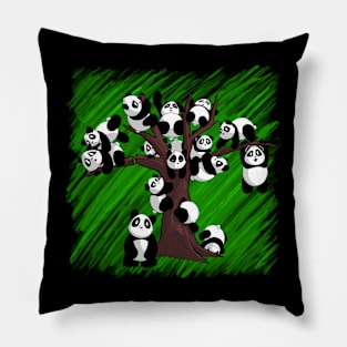 Tree of Pandas Pillow