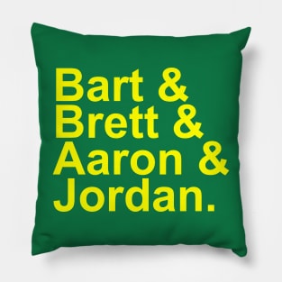 Bart Starr Brett Favre Aaron Rodgers Jordan Love Pillow