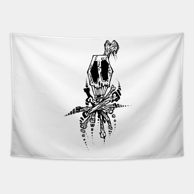 Pirate Skull Tapestry by TKDoodle