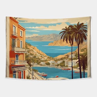 Alimos Greece Vintage Tourism Travel Tapestry