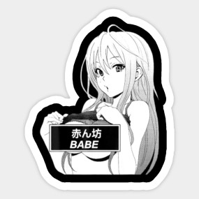 Babe Hentai Aesthetic Vaporwave Anime Manga Babe Hentai Sticker Teepublic
