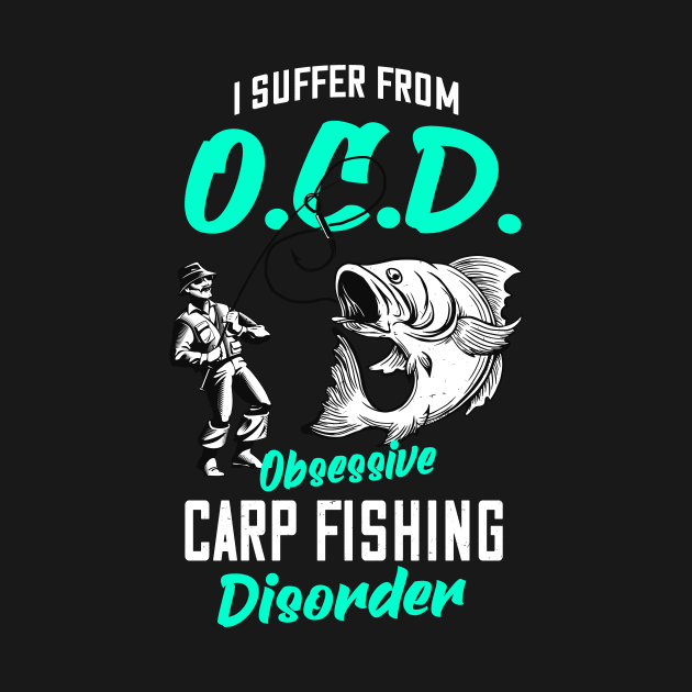 Carp Fishing Fish funny Fishermen Gift by Foxxy Merch