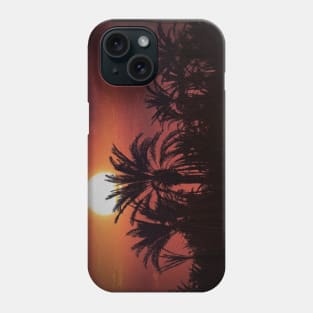 Sunset View In The Palm Forest Phone Case