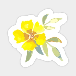 Zesty yellow floral Magnet