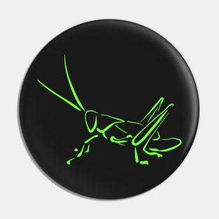 Green Grasshopper bug cricket Pin