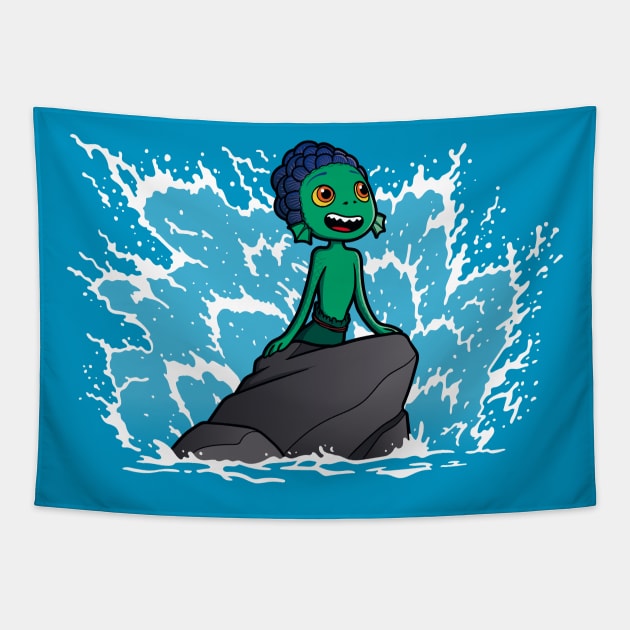 The little sea monster Tapestry by jasesa