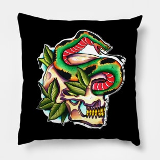 Skull an Snake Pillow