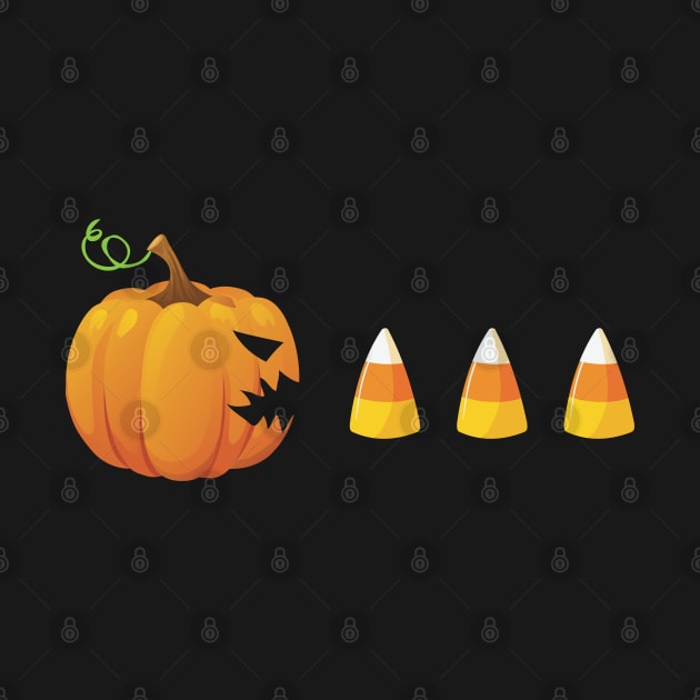 Pac man  parody - Halloween Pumpkin eating candy corn by Finji