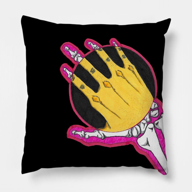 X-Ray Hand Pillow by Theokotos